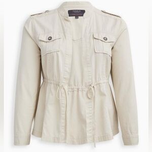 Torrid peplum twill woven jacket